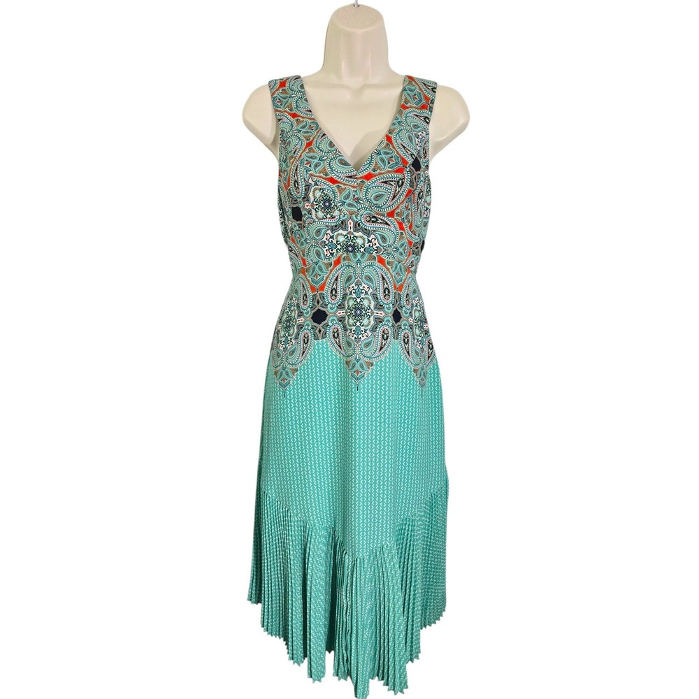 Anthropologie‎ Maeve Mermaid Fishtail Pleated Asymmetrical Canyon Creek Dress